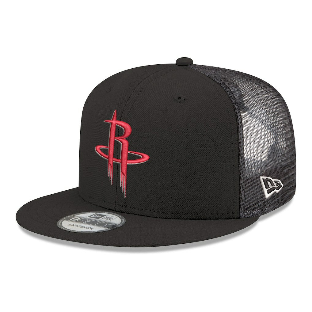 Houston Rockets Core Logo Meshback 9FIFTY Snapback Hat Black - NBA