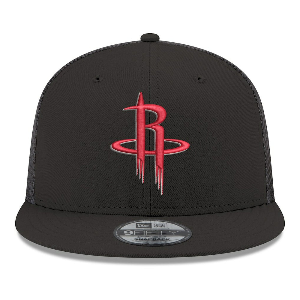 Houston Rockets Core Logo Meshback 9FIFTY Snapback Hat Black - NBA