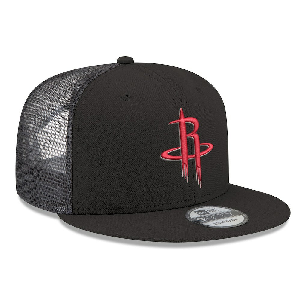 Houston Rockets Core Logo Meshback 9FIFTY Snapback Hat Black - NBA