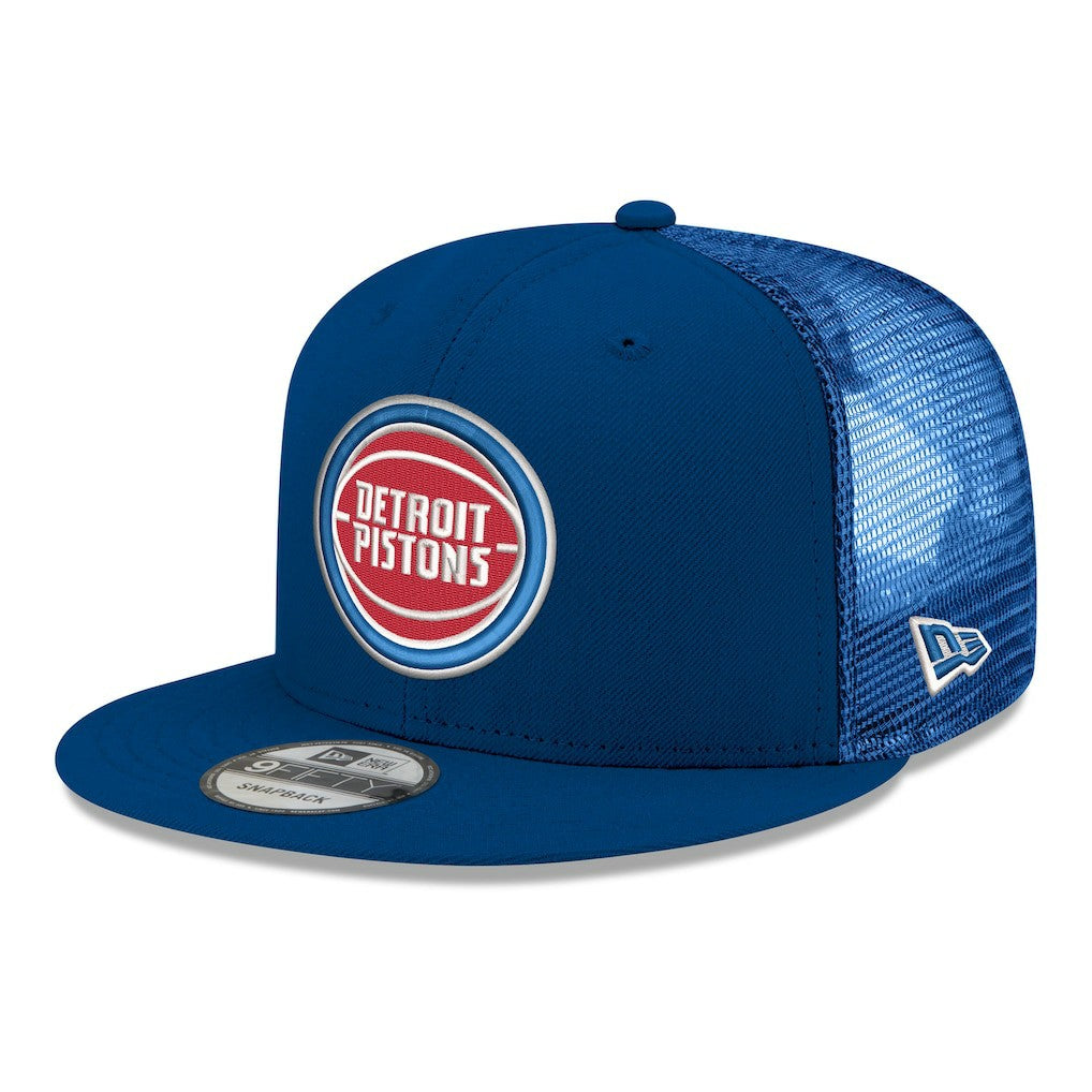 Detroit Pistons Core Logo Meshback 9FIFTY Snapback Hat Blue - NBA