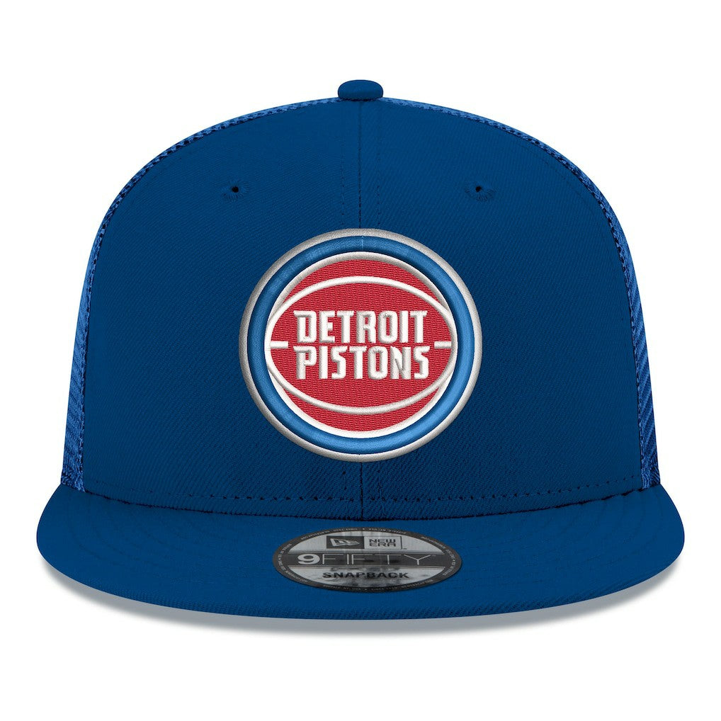 Detroit Pistons Core Logo Meshback 9FIFTY Snapback Hat Blue - NBA