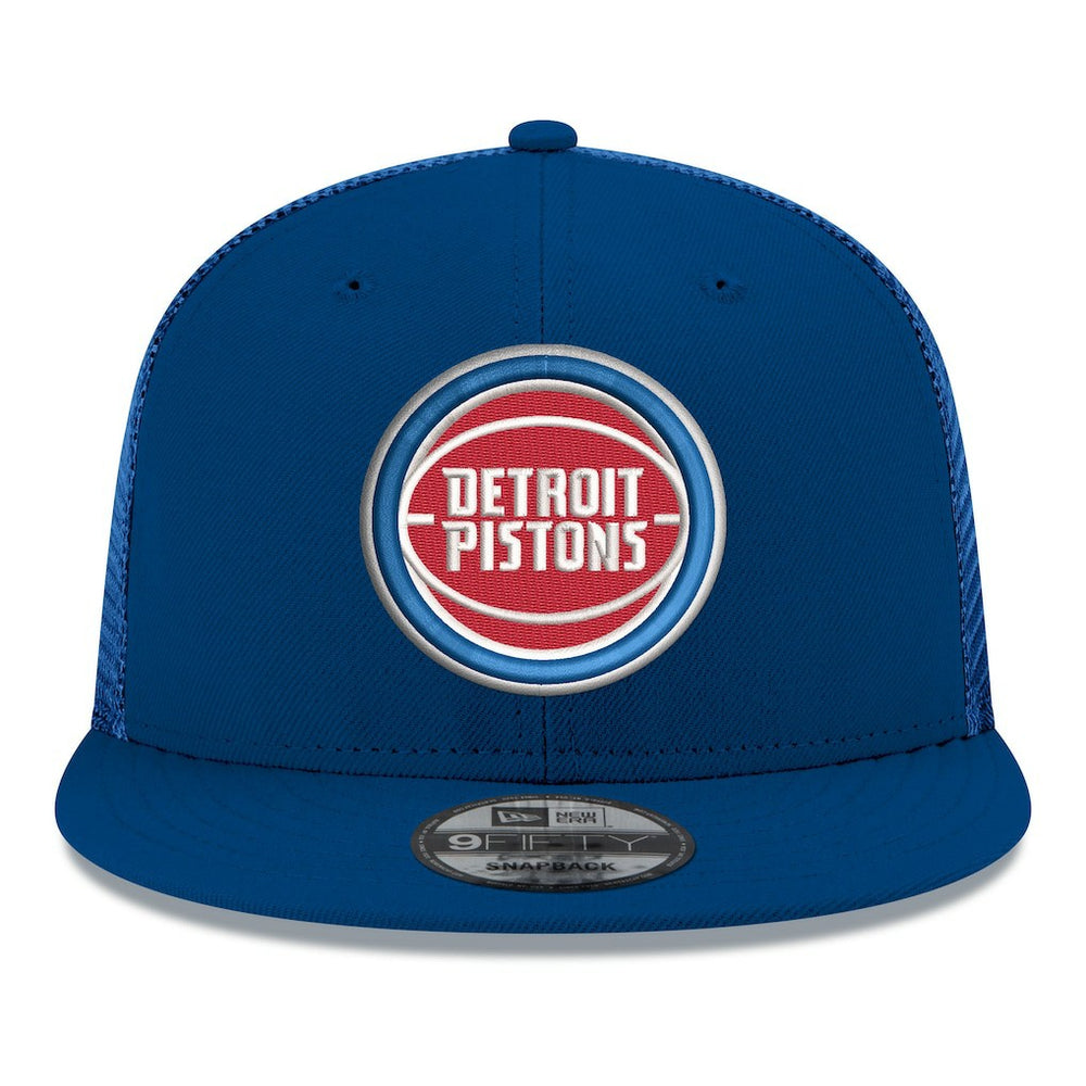 Detroit Pistons Core Logo Meshback 9FIFTY Snapback Hat Blue - NBA