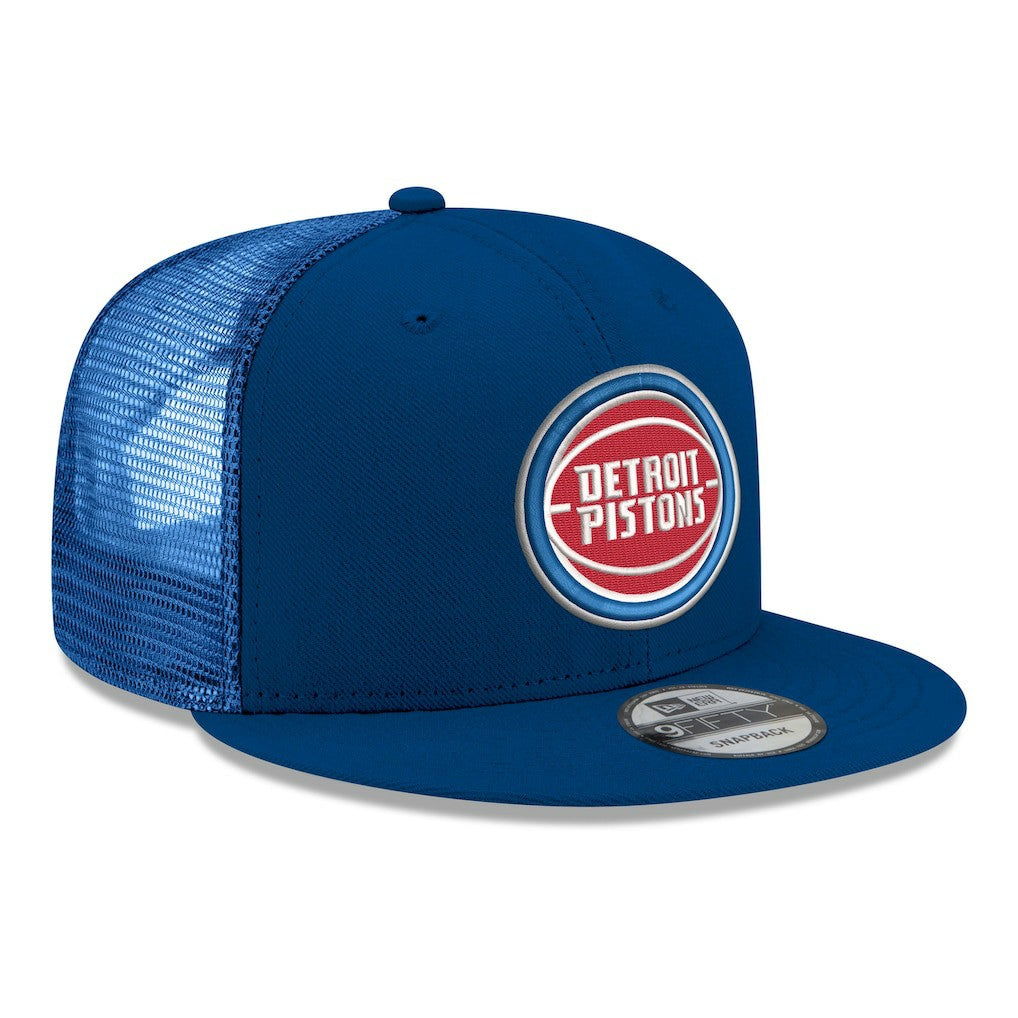 Detroit Pistons Core Logo Meshback 9FIFTY Snapback Hat Blue - NBA