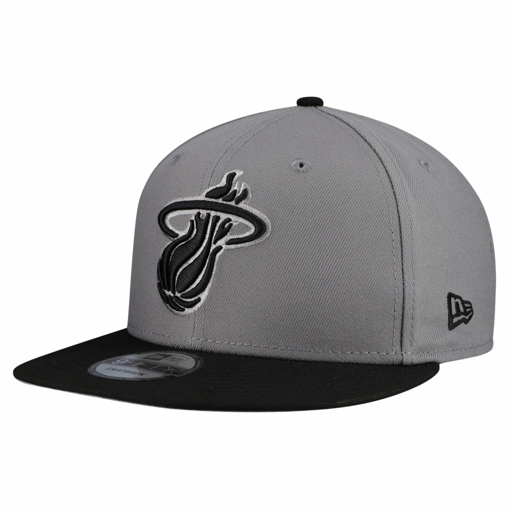 Miami Heat Core Logo Storm Gray Two-Tone 9FIFTY Snapback Hat Gray - NBA