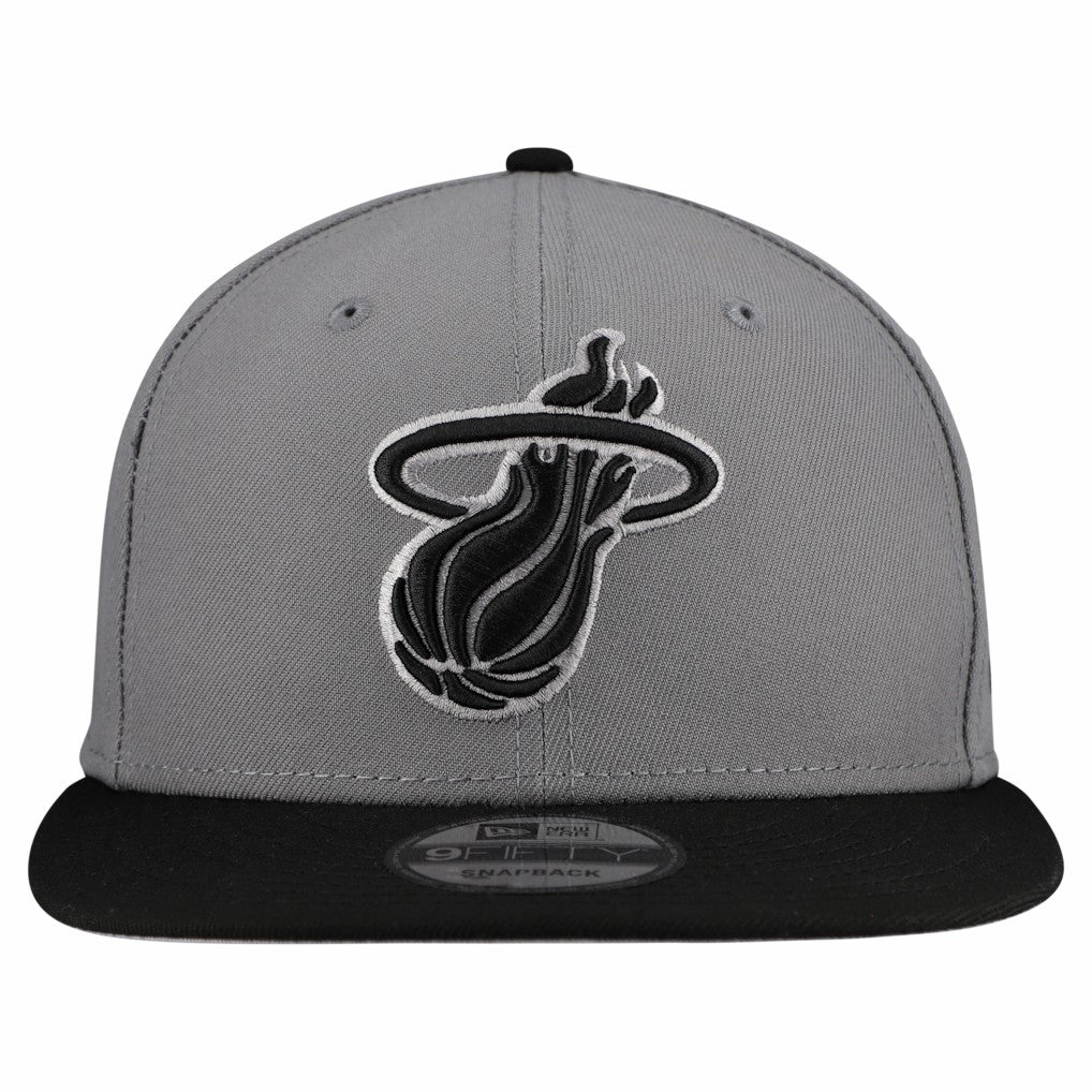 Miami Heat Core Logo Storm Gray Two-Tone 9FIFTY Snapback Hat Gray - NBA