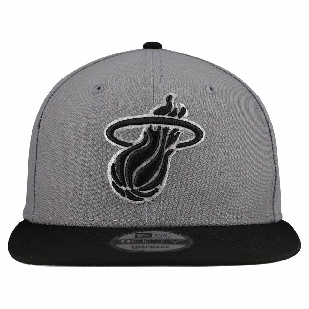 Miami Heat Core Logo Storm Gray Two-Tone 9FIFTY Snapback Hat Gray - NBA
