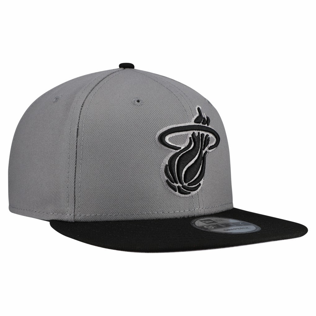 Miami Heat Core Logo Storm Gray Two-Tone 9FIFTY Snapback Hat Gray - NBA