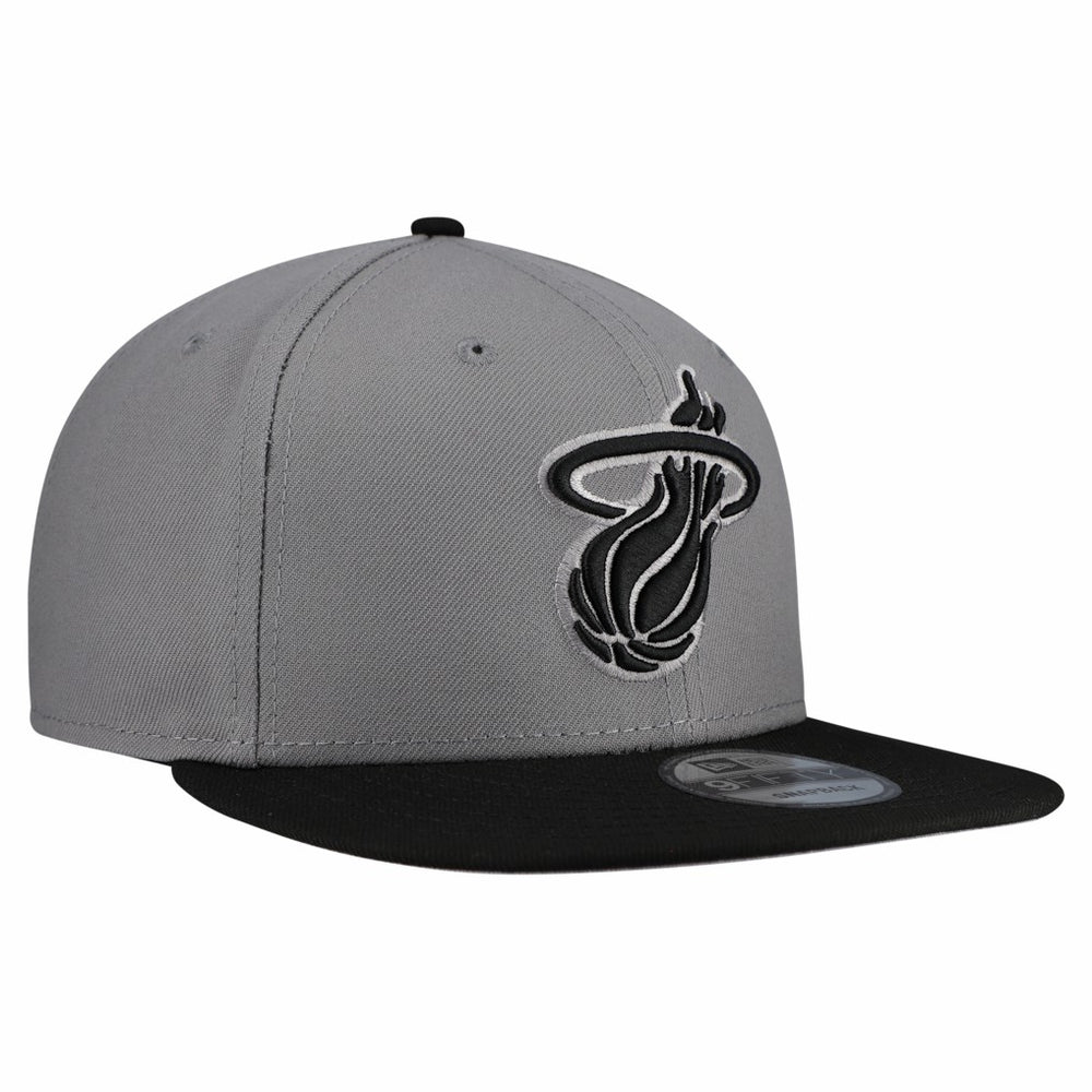 Miami Heat Core Logo Storm Gray Two-Tone 9FIFTY Snapback Hat Gray - NBA