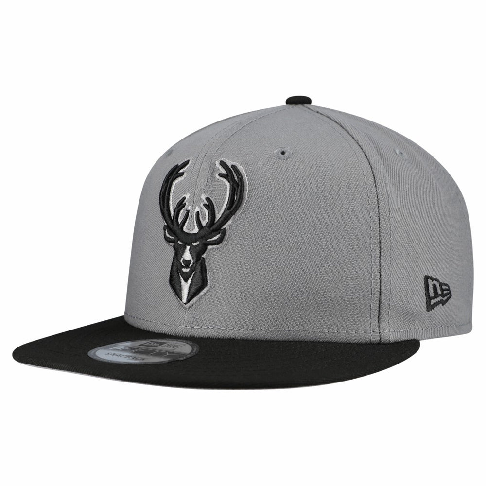 Milwaukee Bucks Core Logo Storm Gray Two-Tone 9FIFTY Snapback Hat Gray - NBA