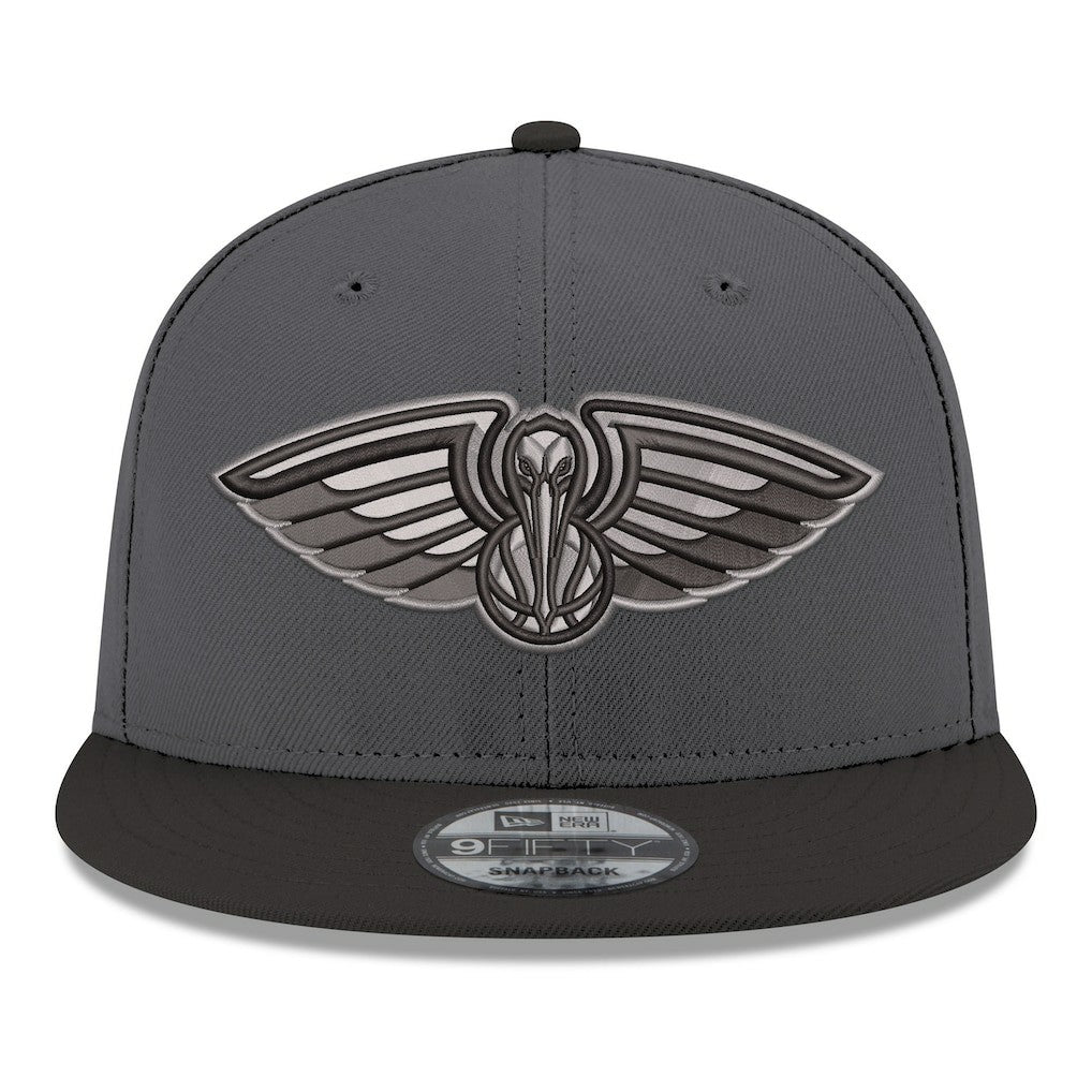 New Orleans Pelicans Logo 2-Tone 9FIFTY Snapback Hat Gray/Black - NBA