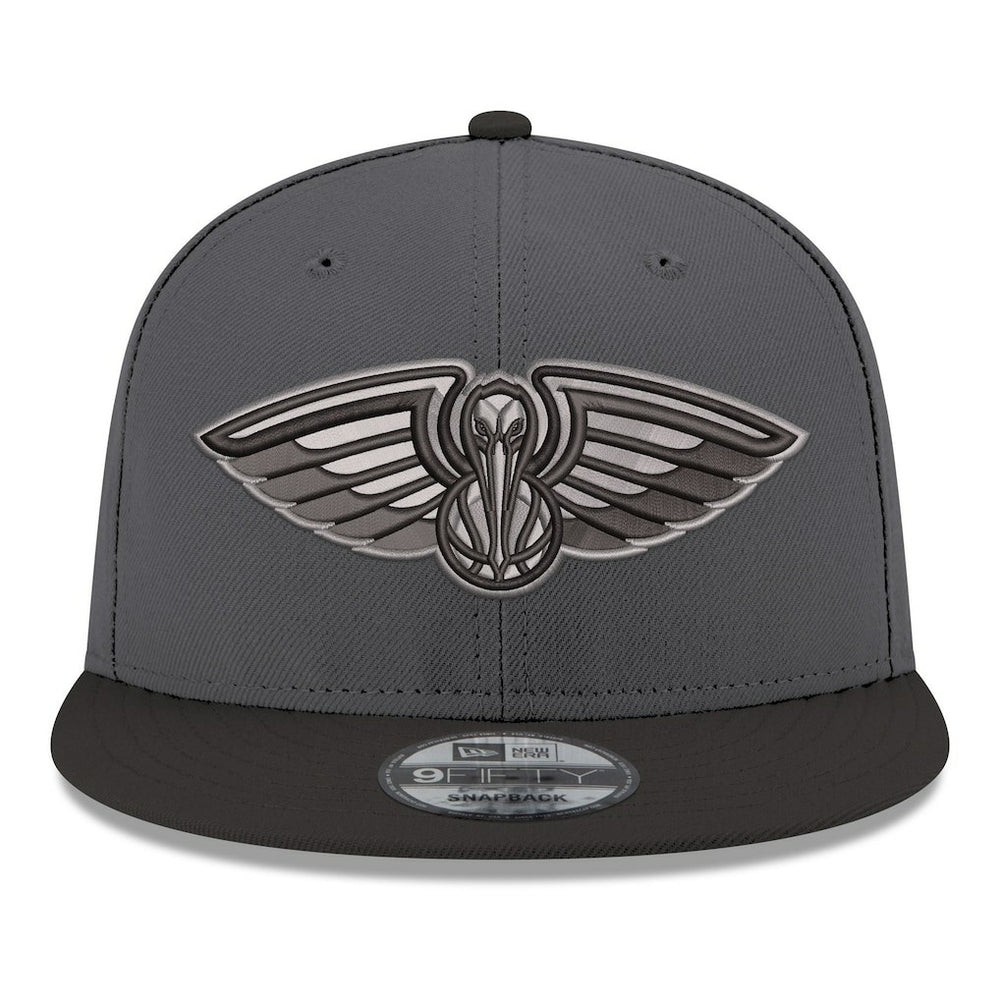 New Orleans Pelicans Logo 2-Tone 9FIFTY Snapback Hat Gray/Black - NBA