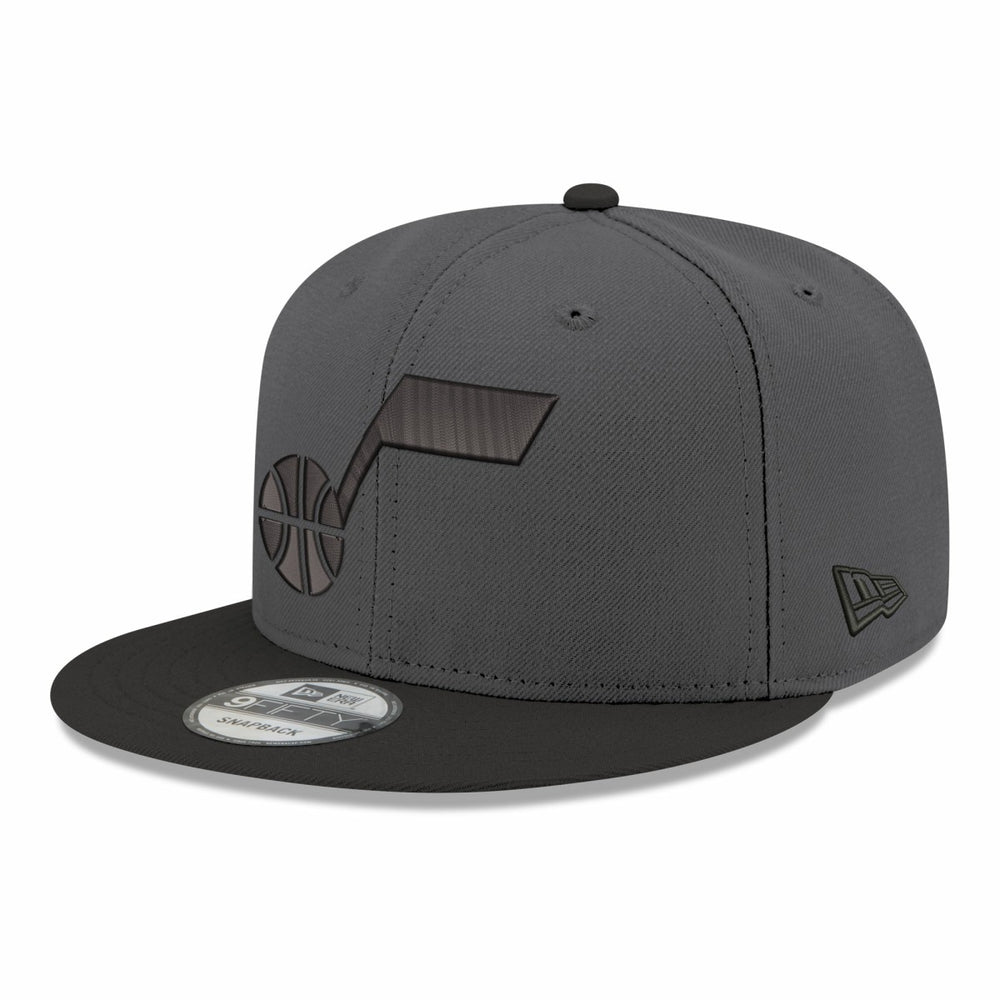 Utah Jazz Logo 2-Tone 9FIFTY Snapback Hat Gray/Black - NBA