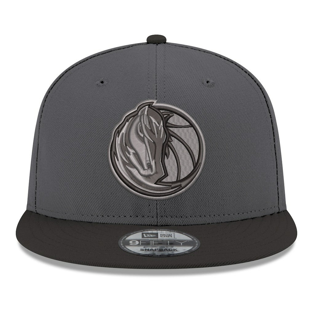 Dallas Mavericks Logo 2-Tone 9FIFTY Snapback Hat Gray/Black - NBA