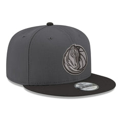 Dallas Mavericks Logo 2-Tone 9FIFTY Snapback Hat Gray/Black - NBA