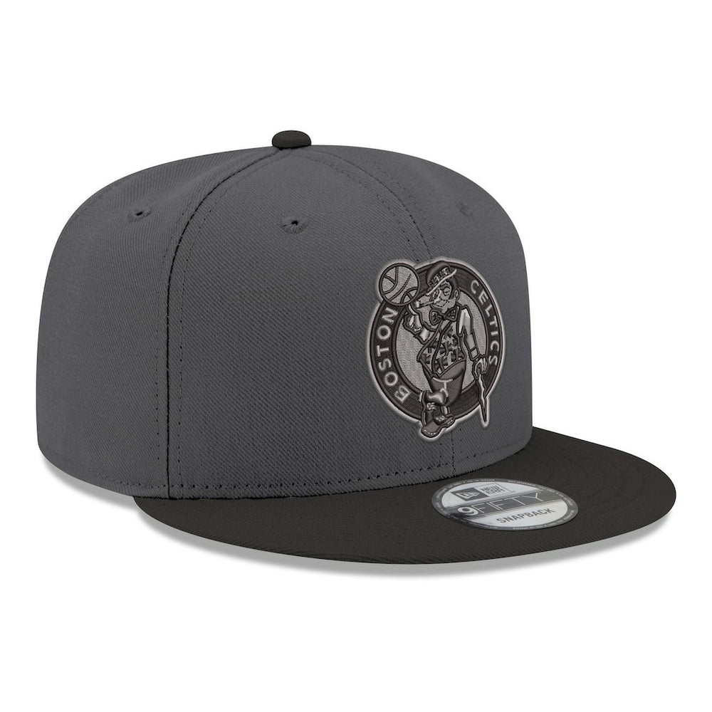 Boston Celtics Logo 2-Tone 9FIFTY Snapback Hat Gray/Black - NBA