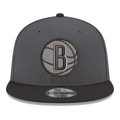 Brooklyn Nets Logo 2-Tone 9FIFTY Snapback Hat Gray/Black - NBA