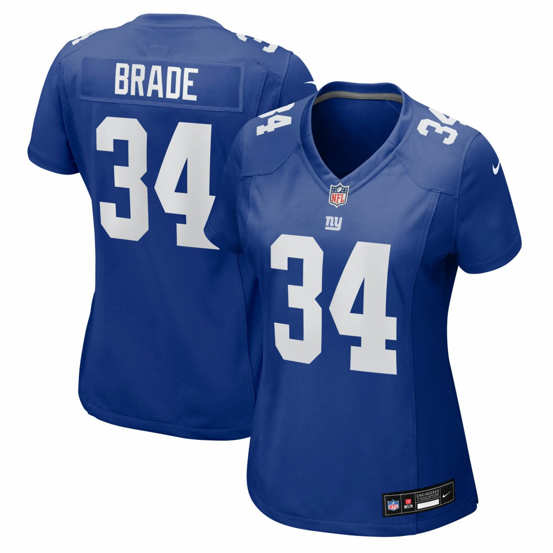 Beau Brade New York Giants Women's Team Game Jersey Royal | Nike for Sale