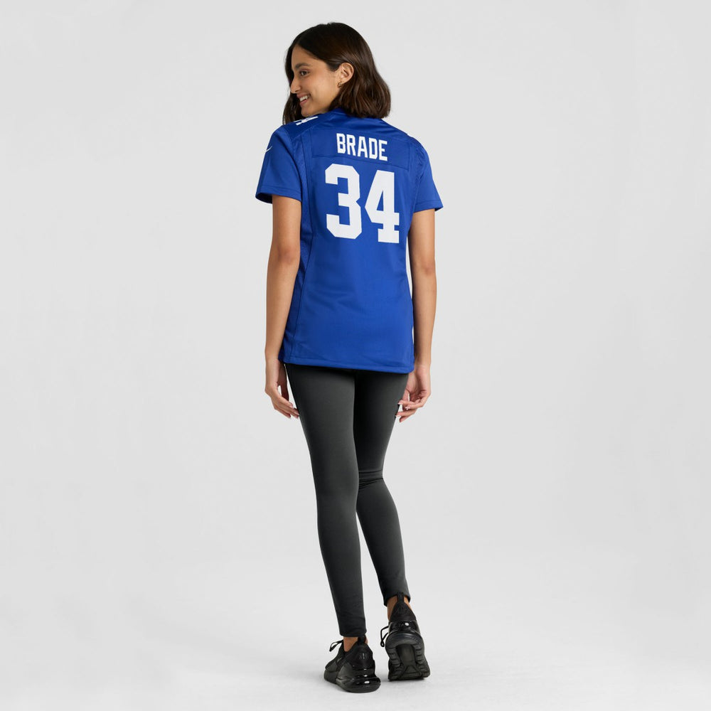 Beau Brade New York Giants Women's Team Game Jersey Royal | Nike for Sale