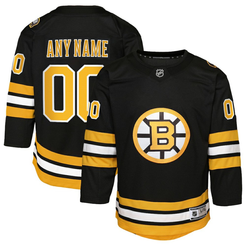 Boston Bruins Youth Home Custom Premier Jersey - Black - NHL