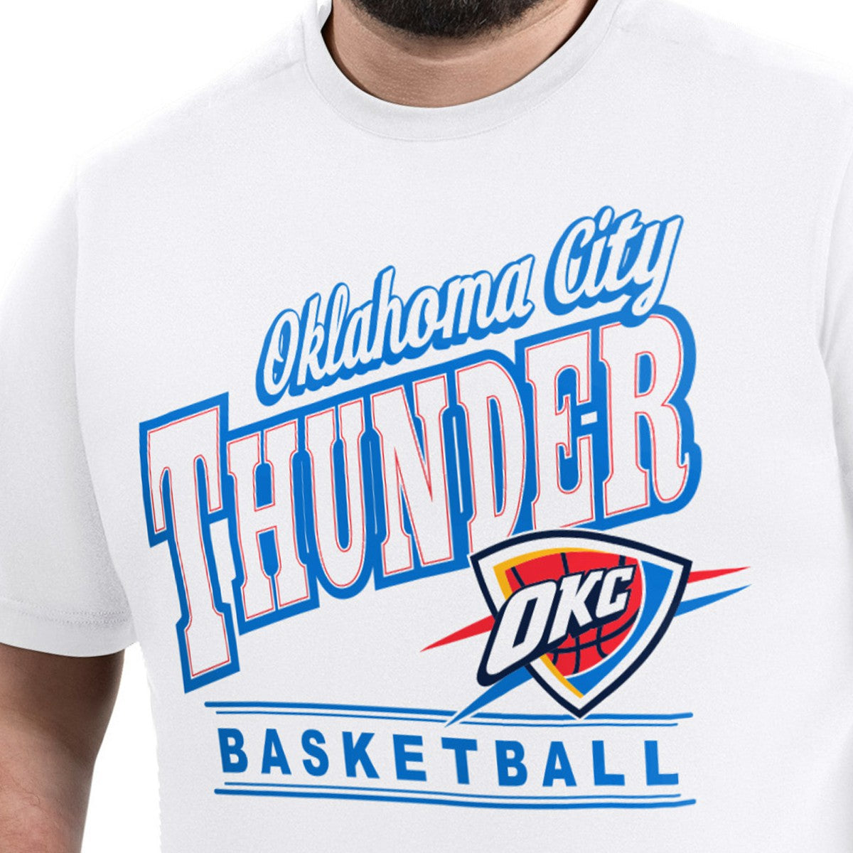 Oklahoma City Thunder G-III Sports by Carl Banks Adaptive Headliner T-Shirt White - NBA