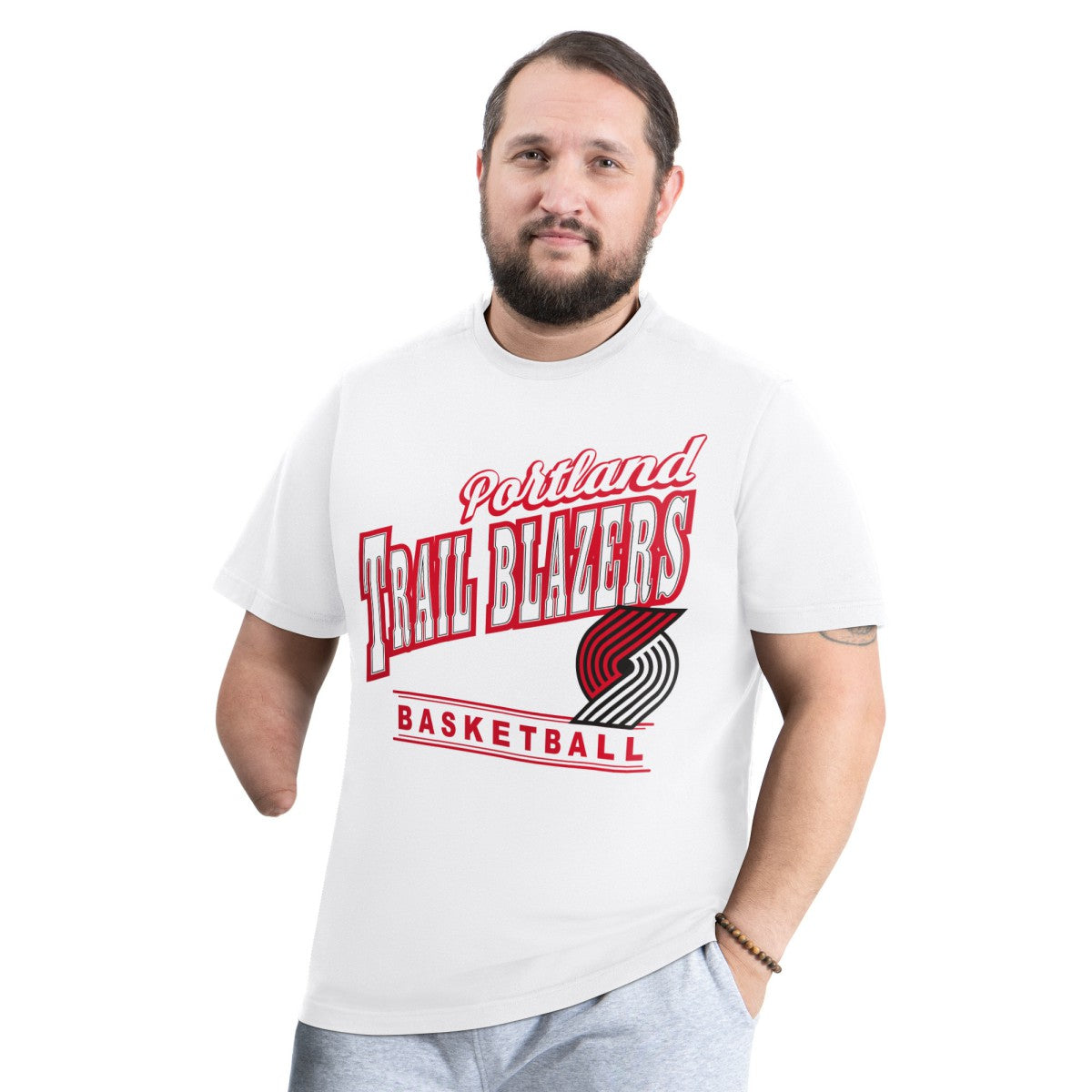 Portland Trail Blazers G-III Sports by Carl Banks Adaptive Headliner T-Shirt White - NBA
