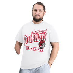 Portland Trail Blazers G-III Sports by Carl Banks Adaptive Headliner T-Shirt White - NBA