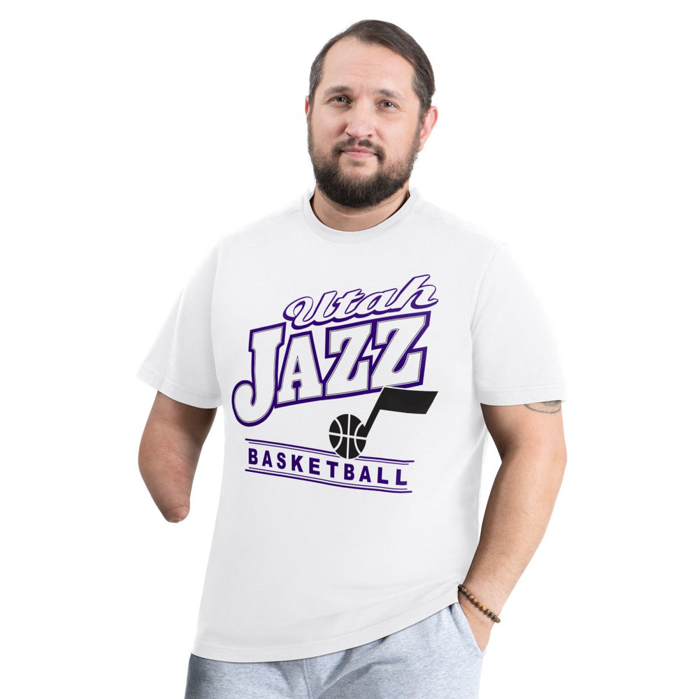 Utah Jazz G-III Sports by Carl Banks Adaptive Headliner T-Shirt White - NBA