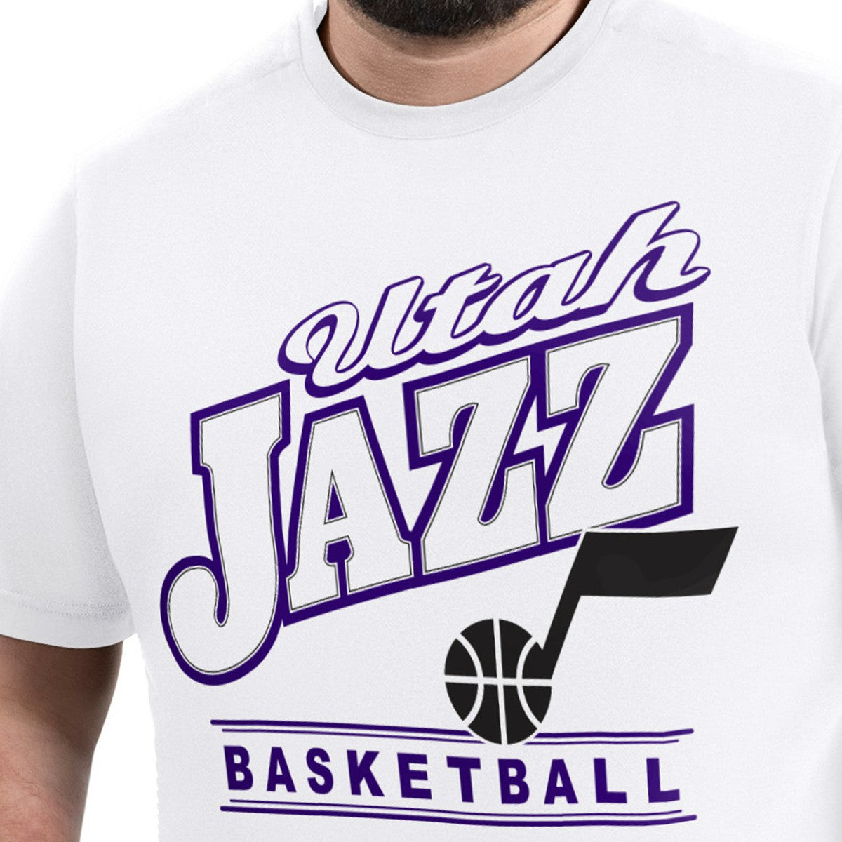Utah Jazz G-III Sports by Carl Banks Adaptive Headliner T-Shirt White - NBA