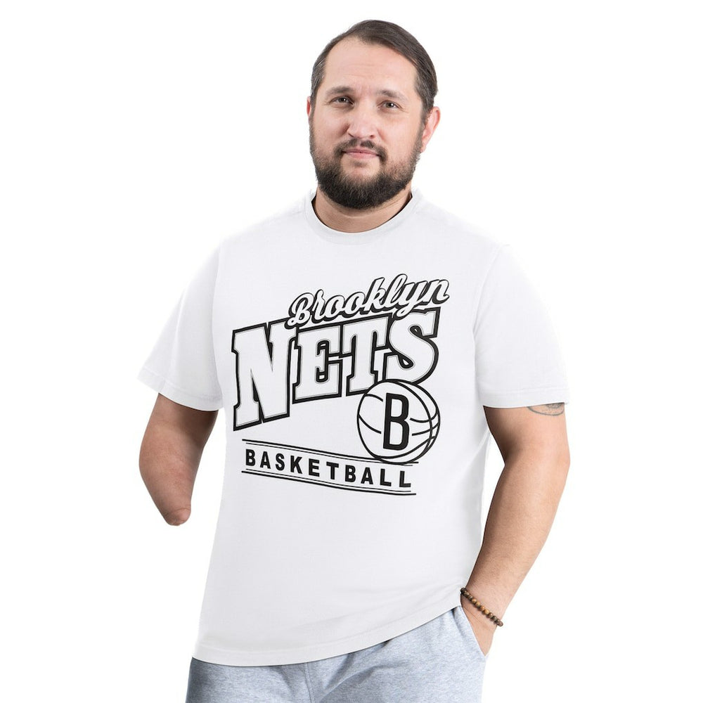 Brooklyn Nets G-III Sports by Carl Banks Adaptive Headliner T-Shirt White - NBA