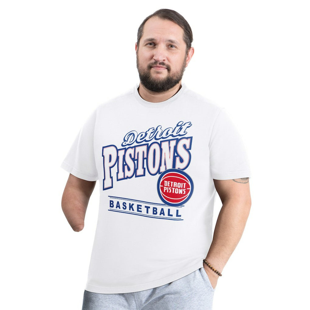 Detroit Pistons G-III Sports by Carl Banks Adaptive Headliner T-Shirt White - NBA