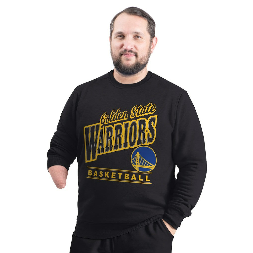 Golden State Warriors G-III Sports by Carl Banks Adaptive Headliner Fleece Crewneck Sweatshirt Black - NBA