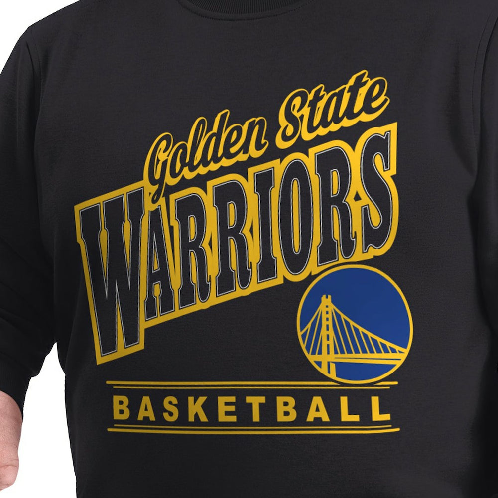 Golden State Warriors G-III Sports by Carl Banks Adaptive Headliner Fleece Crewneck Sweatshirt Black - NBA