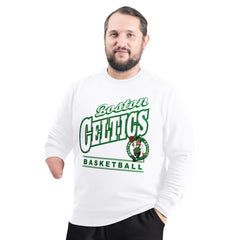 Boston Celtics G-III Sports by Carl Banks Adaptive Headliner Fleece Crewneck Sweatshirt White - NBA