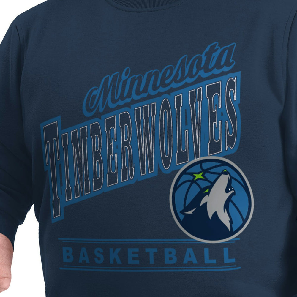 Minnesota Timberwolves G-III Sports by Carl Banks Adaptive Headliner Fleece Crewneck Sweatshirt Navy - NBA