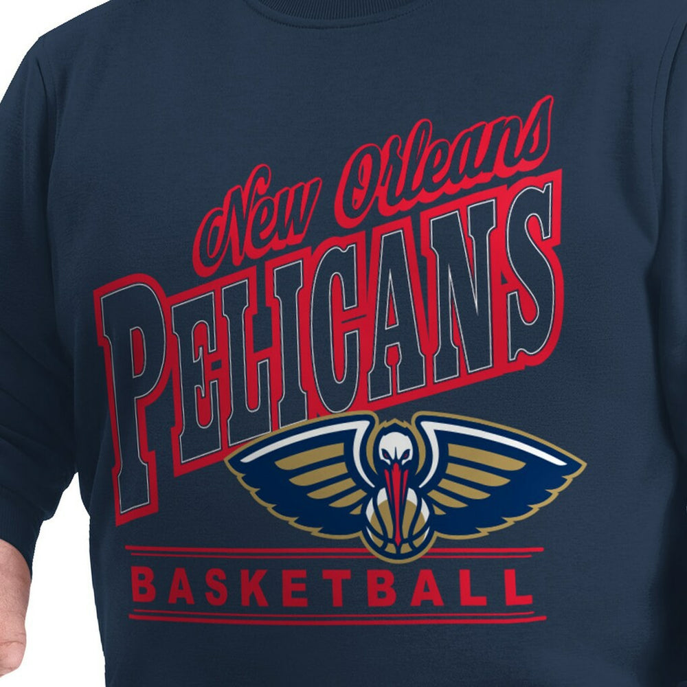 New Orleans Pelicans G-III Sports by Carl Banks Adaptive Headliner Fleece Crewneck Sweatshirt Navy - NBA