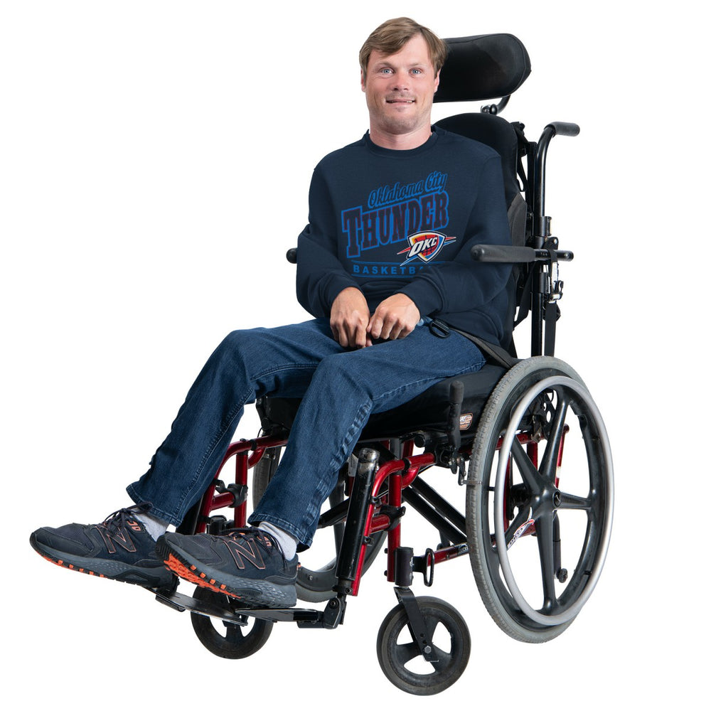 Oklahoma City Thunder G-III Sports by Carl Banks Adaptive Headliner Fleece Crewneck Sweatshirt Navy - NBA