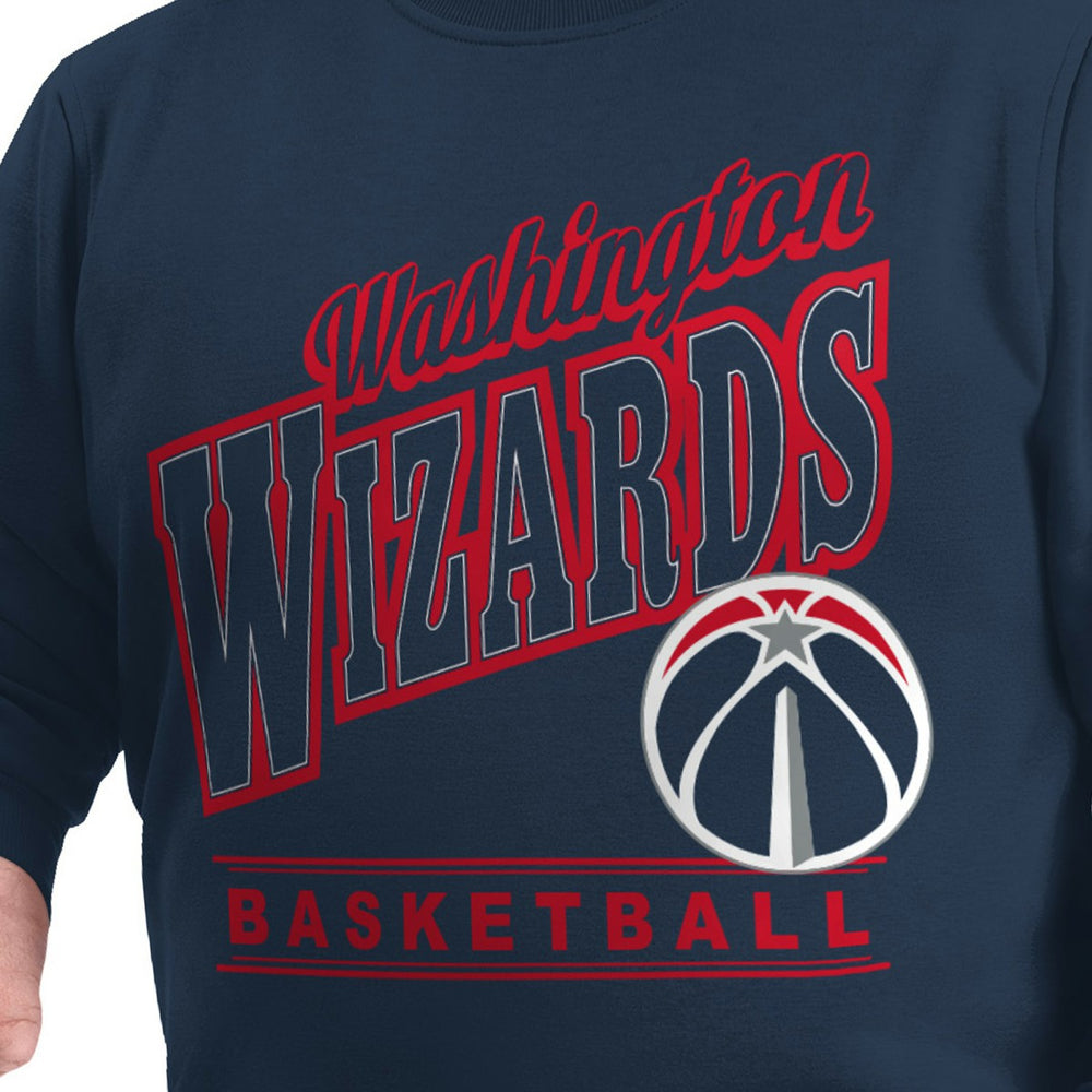 Washington Wizards G-III Sports by Carl Banks Adaptive Headliner Fleece Crewneck Sweatshirt Navy - NBA