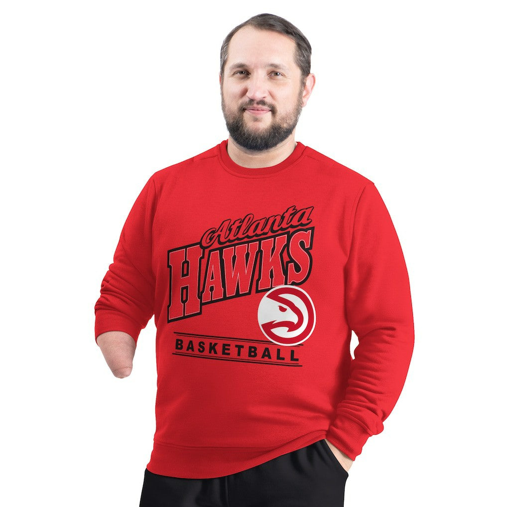 Atlanta Hawks G-III Sports by Carl Banks Adaptive Headliner Fleece Crewneck Sweatshirt Red - NBA
