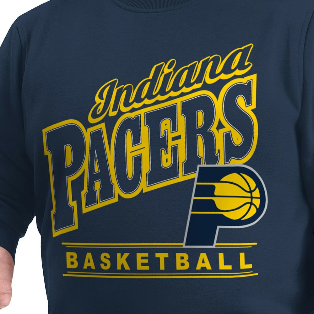 Indiana Pacers G-III Sports by Carl Banks Adaptive Headliner Fleece Crewneck Sweatshirt Navy - NBA