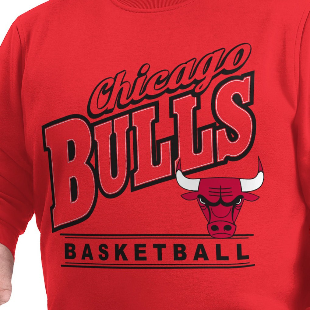 Chicago Bulls G-III Sports by Carl Banks Adaptive Headliner Fleece Crewneck Sweatshirt Red - NBA