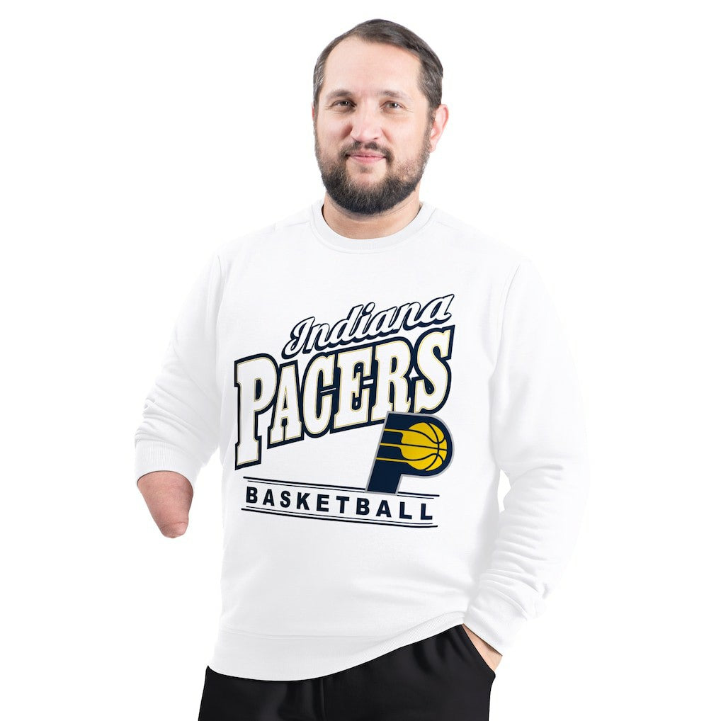 Indiana Pacers G-III Sports by Carl Banks Adaptive Headliner Fleece Crewneck Sweatshirt White - NBA