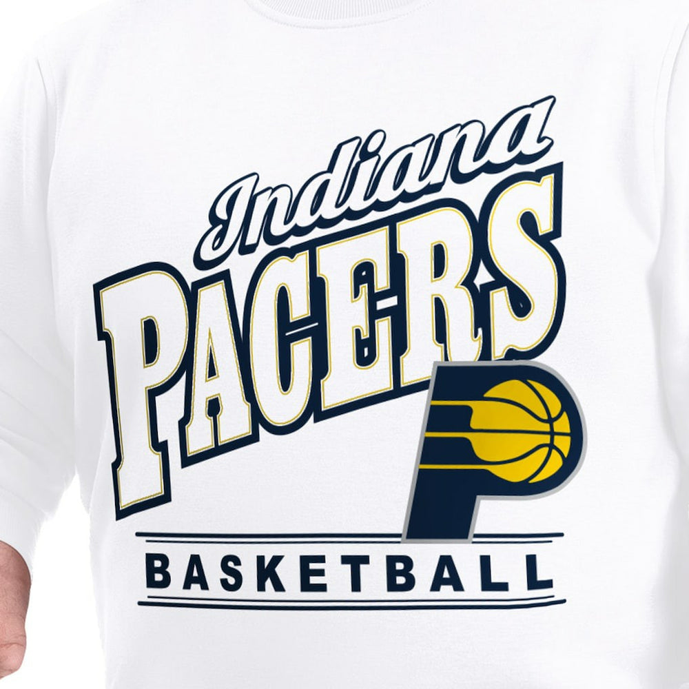 Indiana Pacers G-III Sports by Carl Banks Adaptive Headliner Fleece Crewneck Sweatshirt White - NBA