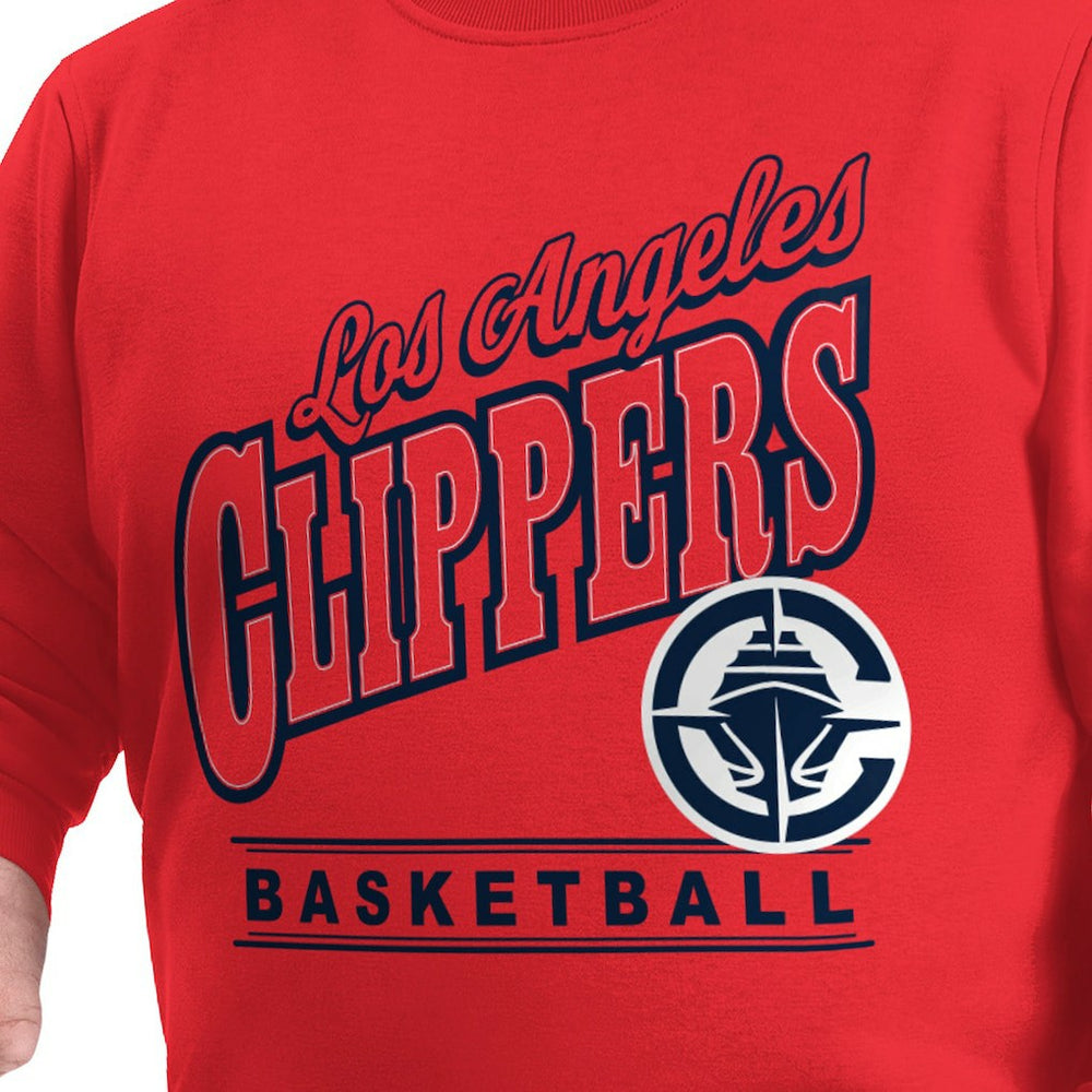 LA Clippers G-III Sports by Carl Banks Adaptive Headliner Fleece Crewneck Sweatshirt Red - NBA