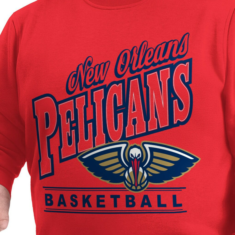 New Orleans Pelicans G-III Sports by Carl Banks Adaptive Headliner Fleece Crewneck Sweatshirt Red - NBA