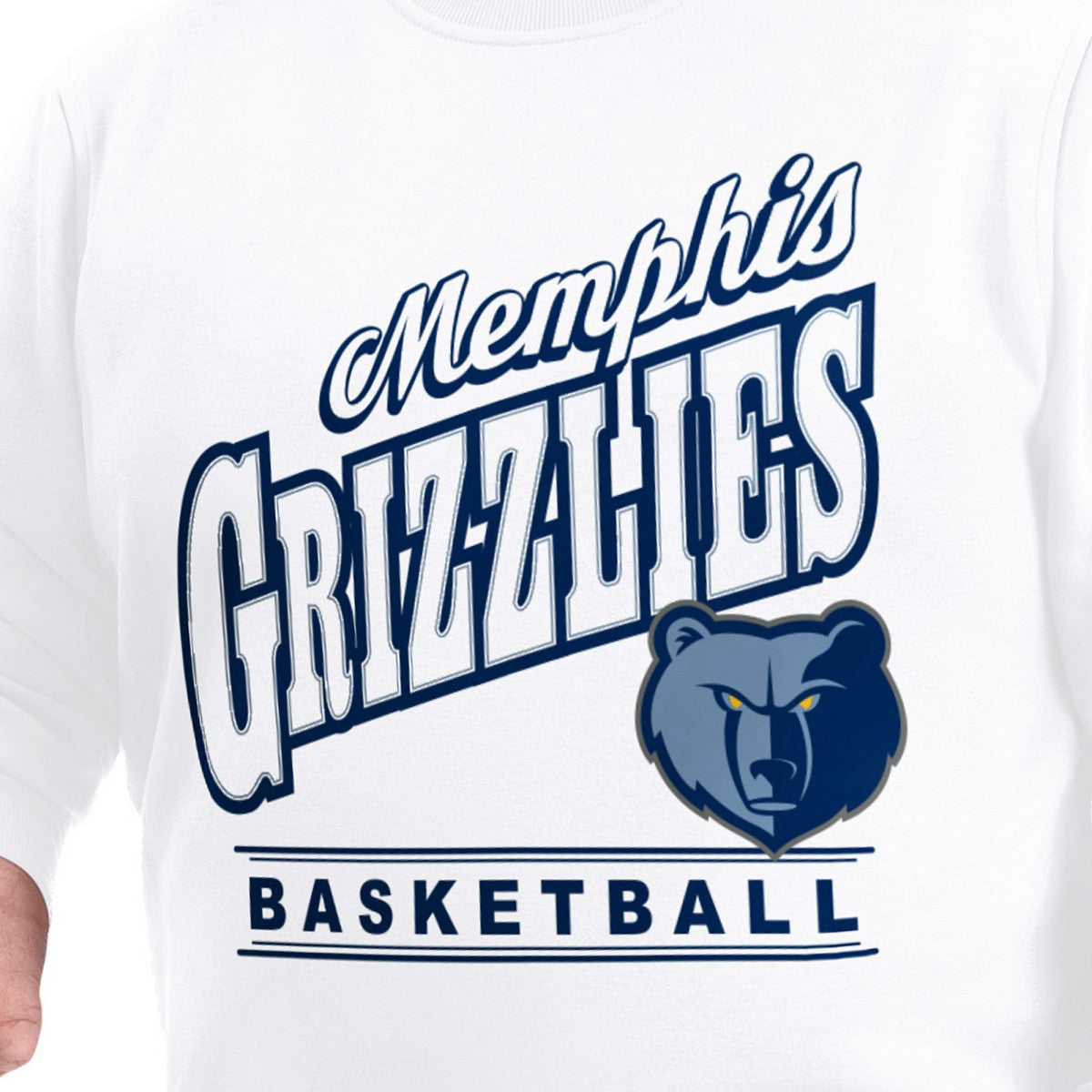 Memphis Grizzlies G-III Sports by Carl Banks Adaptive Headliner Fleece Crewneck Sweatshirt White - NBA