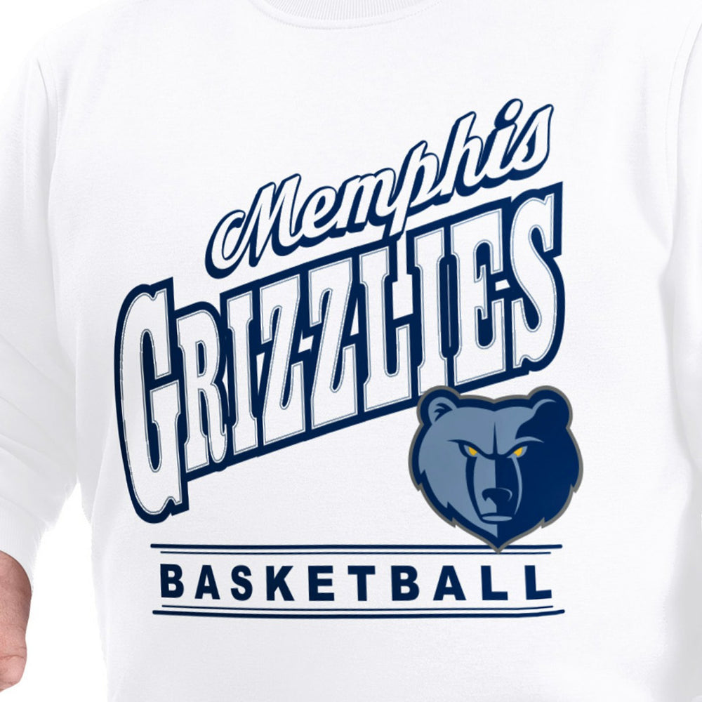 Memphis Grizzlies G-III Sports by Carl Banks Adaptive Headliner Fleece Crewneck Sweatshirt White - NBA