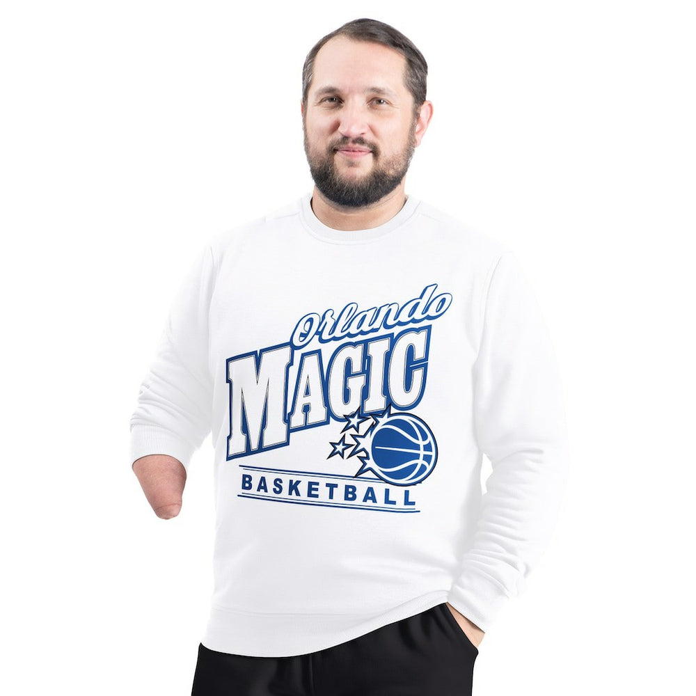 Orlando Magic G-III Sports by Carl Banks Adaptive Headliner Fleece Crewneck Sweatshirt White - NBA