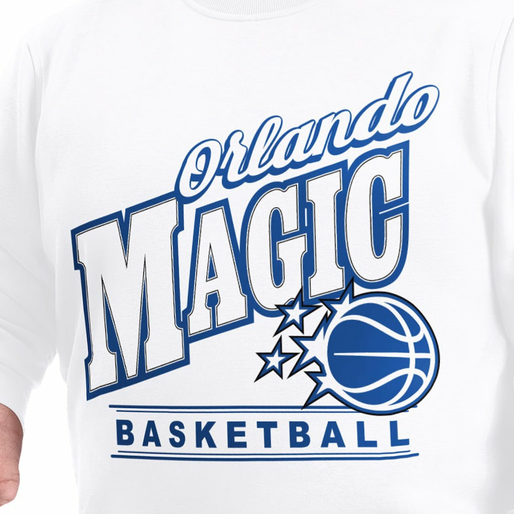 Orlando Magic G-III Sports by Carl Banks Adaptive Headliner Fleece Crewneck Sweatshirt White - NBA