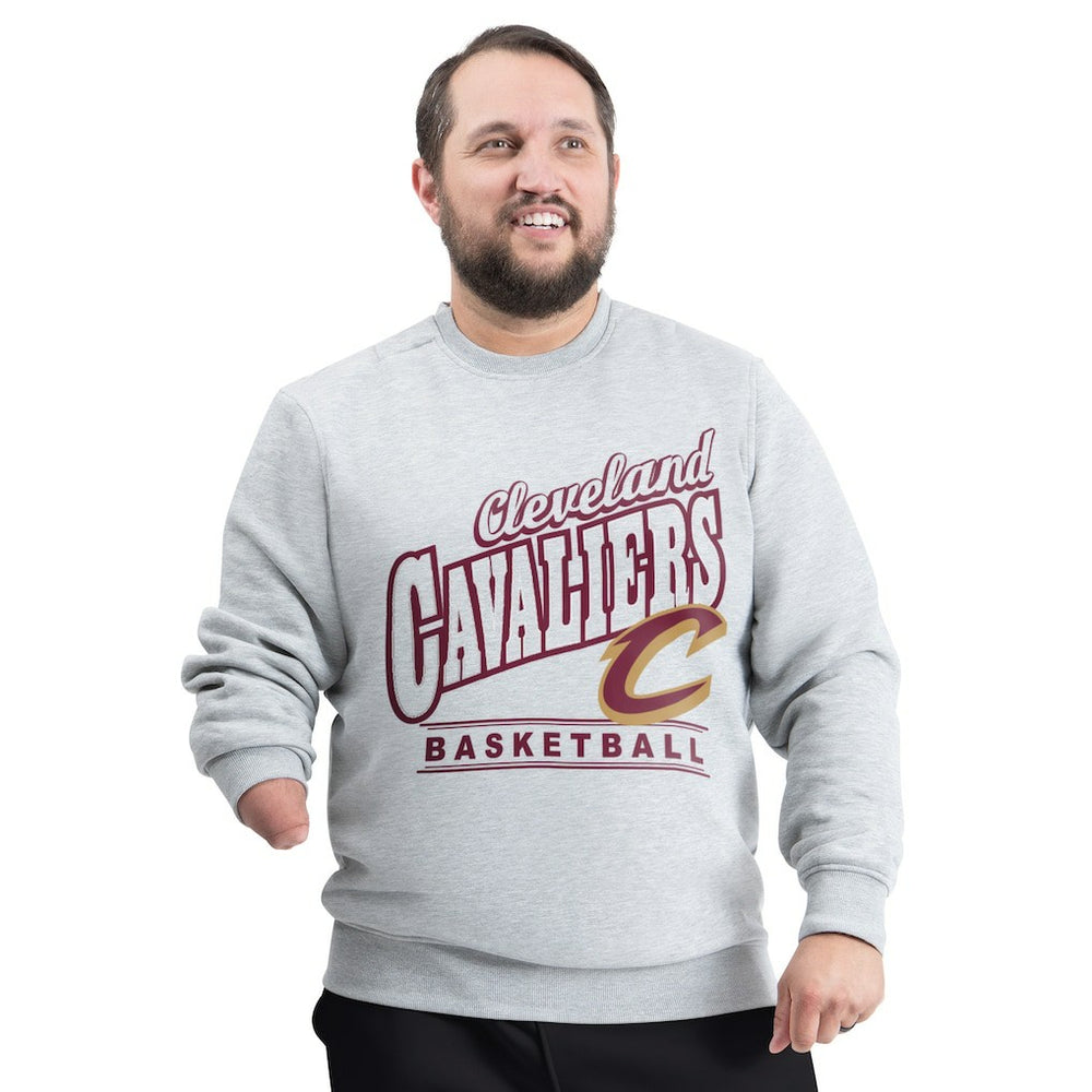 Cleveland Cavaliers G-III Sports by Carl Banks Adaptive Headliner Fleece Crewneck Sweatshirt Gray - NBA