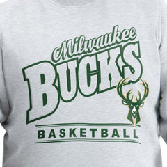Milwaukee Bucks G-III Sports by Carl Banks Adaptive Headliner Fleece Crewneck Sweatshirt Gray - NBA